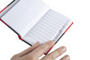 CUMBERLAND Red and Black Notebook Gloss A7 100 LeAnti-Fatigue Indexed 43128