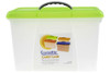 Crystalfile Carry Case 18 Litre Lime Lid/Clear Base X CARTON of 6 8007804