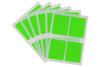 Quikstik Labels Hangsell Rectangle 35x45mm Fluoro Green 28 Labels 80425RPFG