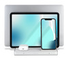 Kensington StudioCaddy: Space-saving vertical stand and dual Qi wireless charger for MacBook, iPad, iPhone, and AirPods.