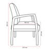 Buro Bella Visitor Chair Dillon Pu Stratus : EC904-PU17 