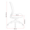 Buro Force, Black Frame & Grey Seat, with arms : 799A-3-M3 