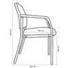 Buro Lindis Visitor Chair Smoke : 525-RS-89 