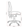 Buro Roma Ergonomic Chair 3 Lever High Back  Dark Blue : 717-61-SS 