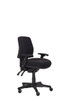 Buro Roma Ergonomic Chair 3 Lever Mid Back  Black W Arms : 719A-63-SS 