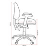 Buro Roma Ergonomic Chair 3 Lever Mid Back  Black W Arms : 719A-63-SS 