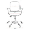 Buro Roma Ergonomic Chair 3 Lever Mid Back  Black W Arms : 719A-63-SS 