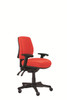 Buro Roma Ergonomic Chair 3 Lever Mid Back  Red W Arms : 719A-66-SS 
