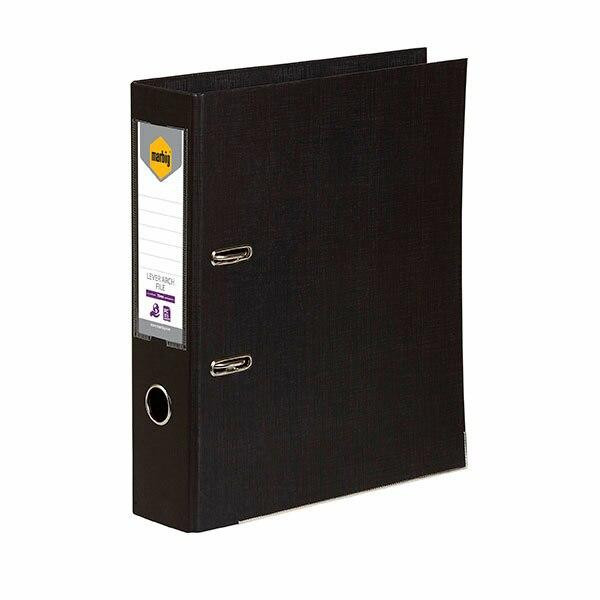 Marbig Lever Arch File Foolscap Black X CARTON of 10 6502602 The