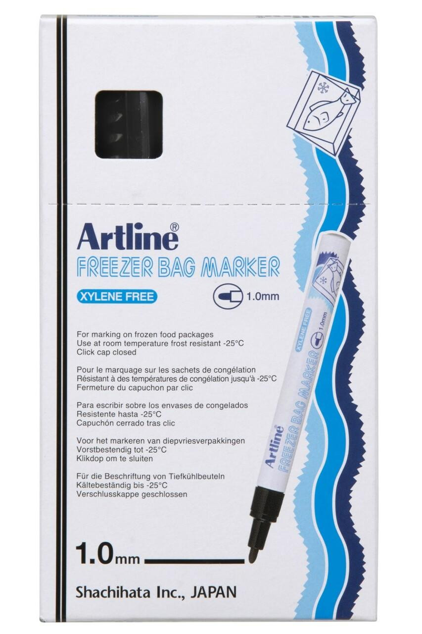 Artline 770 Freezer Bag Marker 1.0mm Bullet Nib Black BOX12 : 177001 | The Stationery
