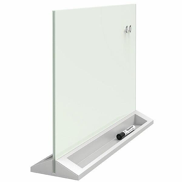 Quartet Glass Board Desktop Magnetic Dry Erase Panel : QTGDP1723W | The ...