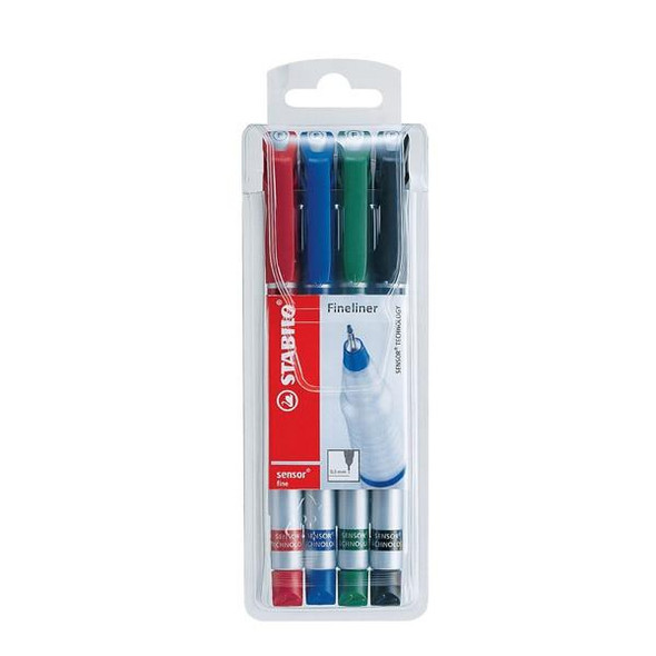 STABILO Sensor Fineliner Assorted Wallet4 0196013