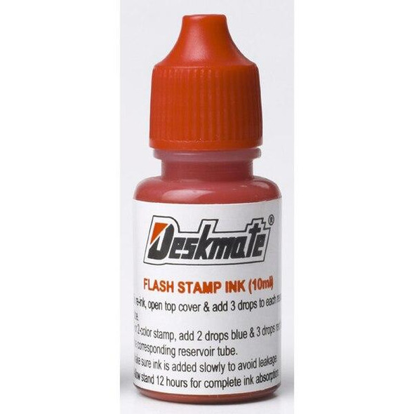 Deskmate Pre-Inked Stamp Refill Ink 10ml Red 0273760