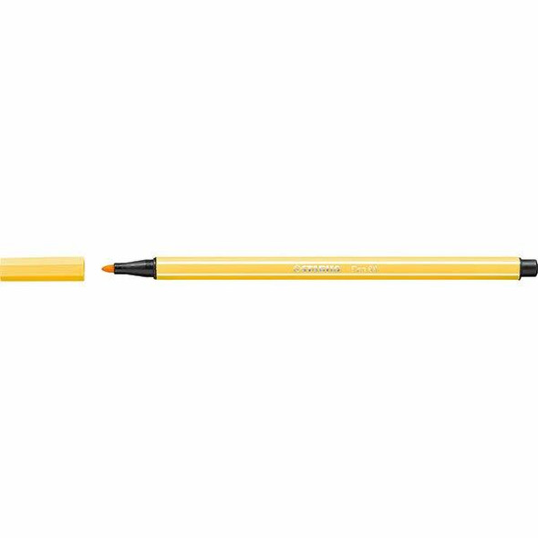 STABILO Pen 68 Fibre Tip Yellow BOX10 0350900