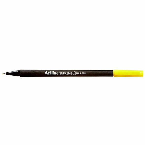 Artline Supreme Fineliner Pen 0.4mm Yellow BOX12 102107