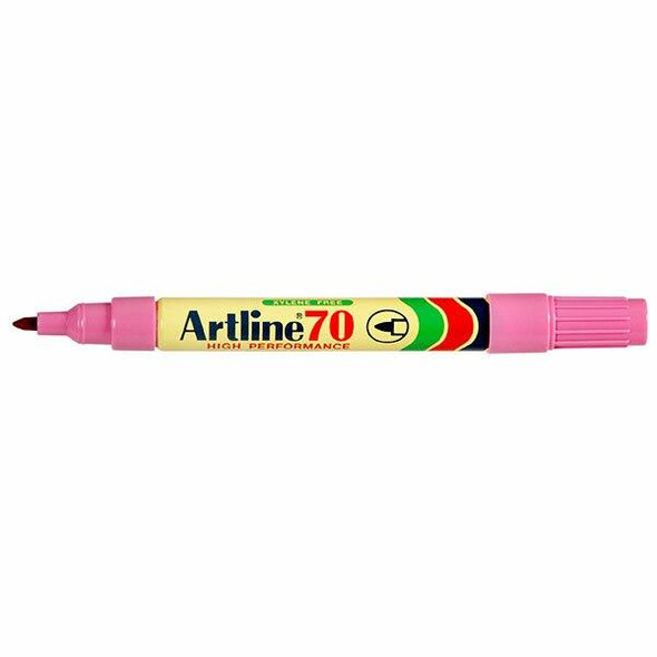 Artline 70 Permanent Marker 1.5mm Bullet Nib Pink BOX12 107009