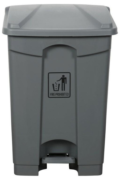 Cleanlink Rubbish Bin With Pedal Lid 45 Litre Grey 12059
