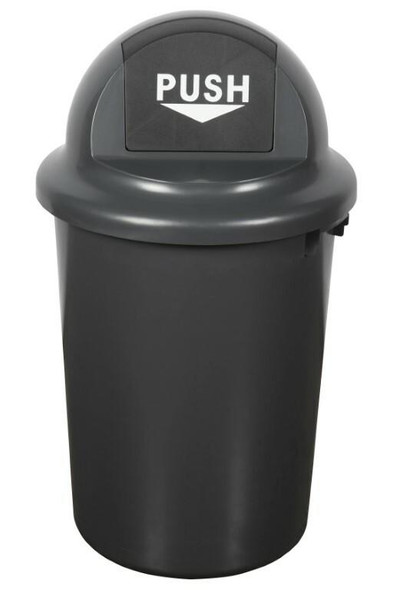 Cleanlink Rubbish Bin Circular With Bullet Lid 60 Litre Grey 12076