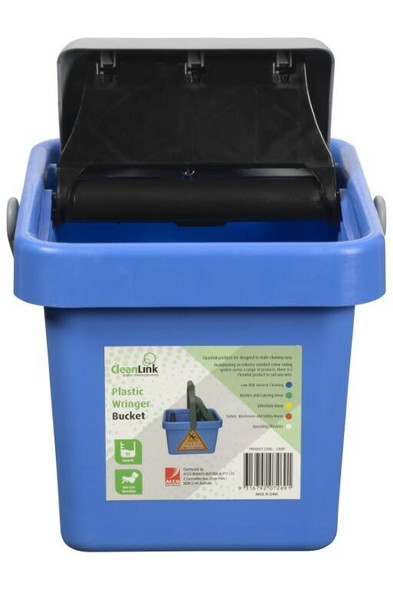 Cleanlink Bucket Plastic Wringer 9 Litre Blue 12083