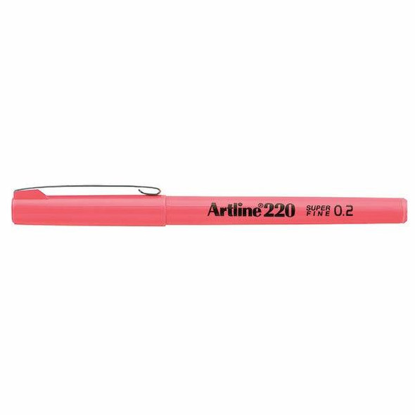 Artline 220 Fineliner Pen 0.2mm Pink BOX12 122009