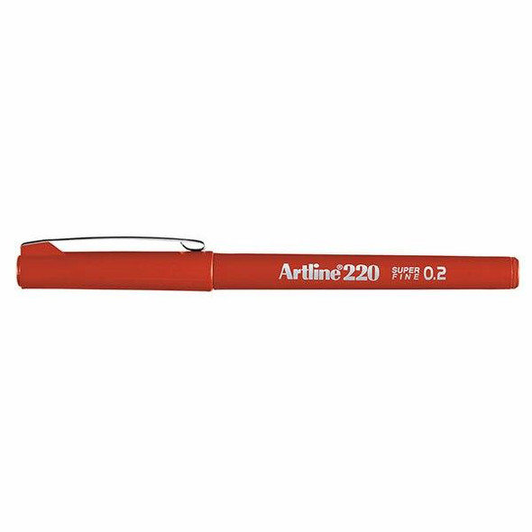 Artline 220 Fineliner Pen 0.2mm Dark Red BOX12 122012