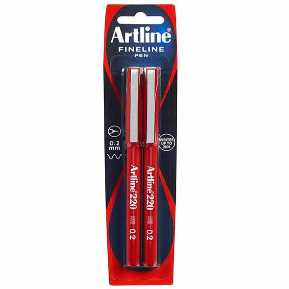 Artline 220 Fineliner Red X CARTON of 6 122066