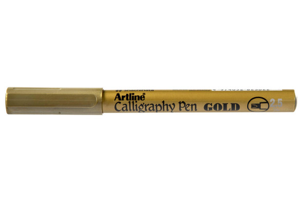 Artline 993 Calligraphy Marker Metallic 2.5mm Gold BOX12 1243031
