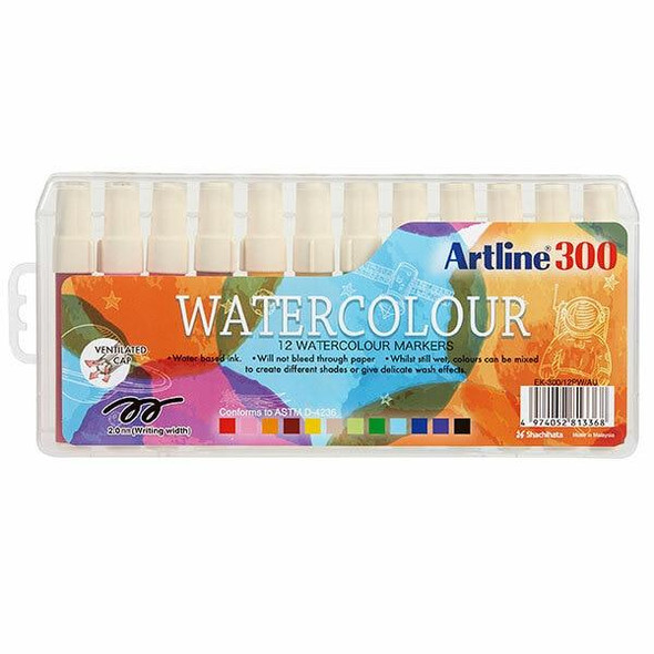 Artline 300 Liquid Crayon Colouring Marker Water Based Assorted 130041