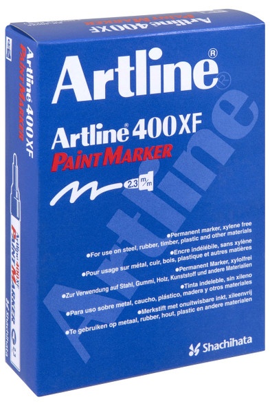 Artline 400 Permanent Paint Marker 2.3mm Bullet Black BOX12 140001