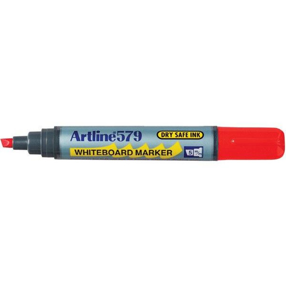 Artline 579 Whiteboard Marker 5mm Chisel Nib Red BOX12 157902