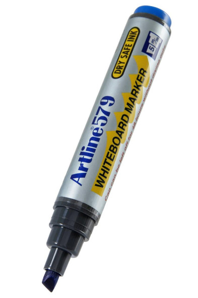 Artline 579 Whiteboard Marker 5mm Chisel Nib Blue BOX12 157903