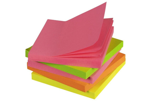Marbig Notes Brilliant 75x75mm Assorted Brilliant 75x75mm Assorted Pack5 X CARTON of 6 1810699