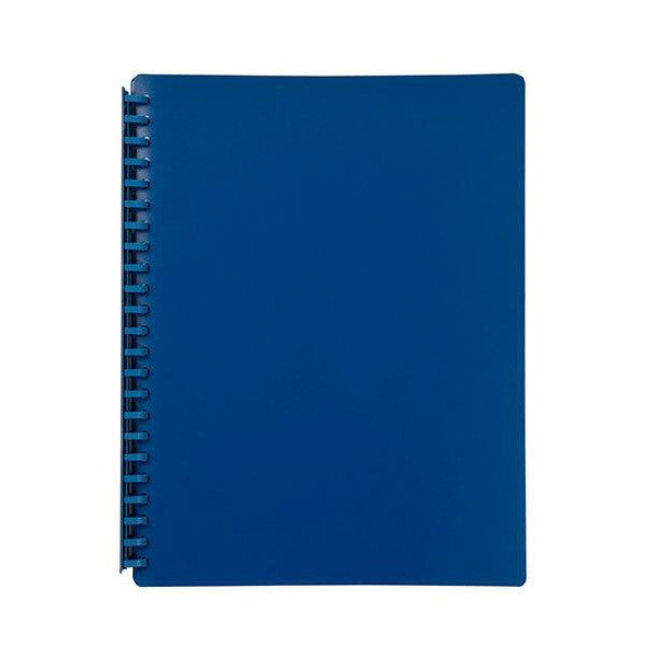 Marbig Refillable Display Book 20 Pocket Blue X CARTON of 12 2007001