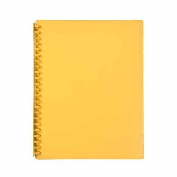 Marbig Refillable Display Book 20 Pocket Yellow X CARTON of 12 2007005
