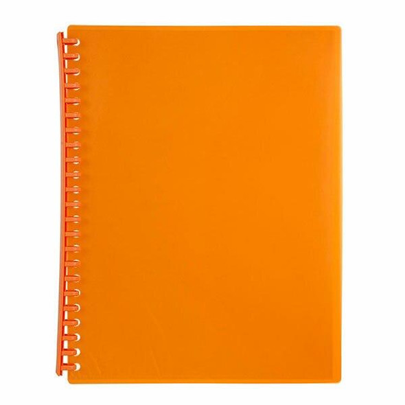 Marbig Refillable Display Book 20 Pocket Orange X CARTON of 12 2007306