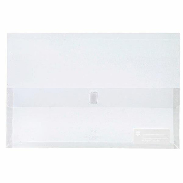 Marbig Polypick Foolscap Document Wallet Clear X CARTON of 12 2011012