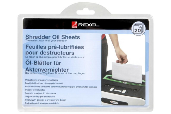 Rexel Shredder Oil Sheets Pack20 2101949