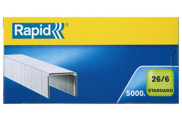 Rapid Staples 26/6mm Box5000 24861800