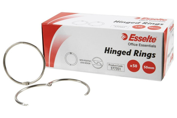 Esselte Hinged Rings No.3 50mm Box50 377351