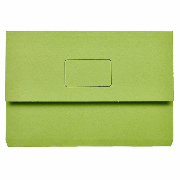 Marbig Slimpick Foolscap Document Wallet Green X CARTON of 50 4004004