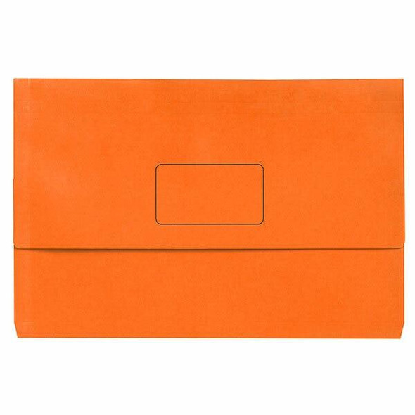 Marbig Slimpick Foolscap Document Wallet Brights Orange Pack10 X CARTON of 5 4004306