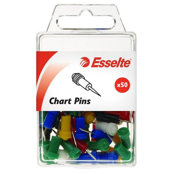 Esselte Pins Chart Pack50 Assorted 45109