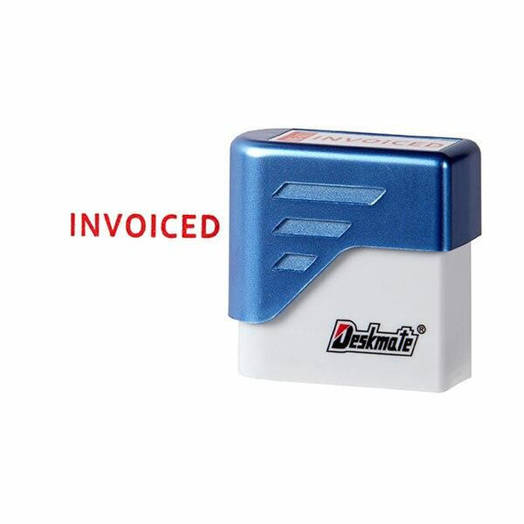 Deskmate Pre-Inked Office Stamp Invoiced Red X CARTON of 6 49590