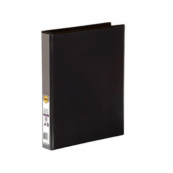 Marbig Clearview Insert Binder A4 25mm 3d Black X CARTON of 20 5403002B