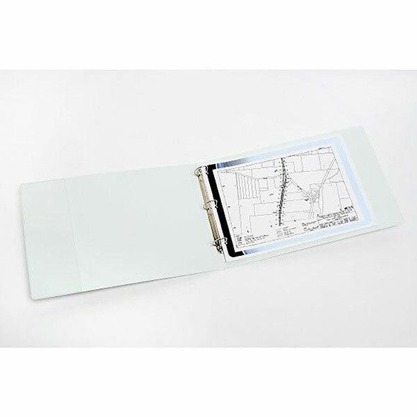 Marbig Clearview Insert Binder A3 L/Scape 38mm 3d White X CARTON of 10 5545008