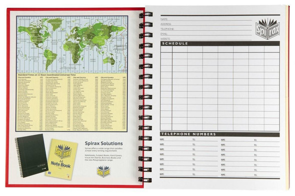 Spirax 511 Hard Cover Book 225x175mm 200 Page Assorted X CARTON of 4 56511A