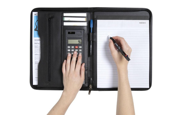 Spirax Slimline Zippered Notebook/Compendium A4 56914
