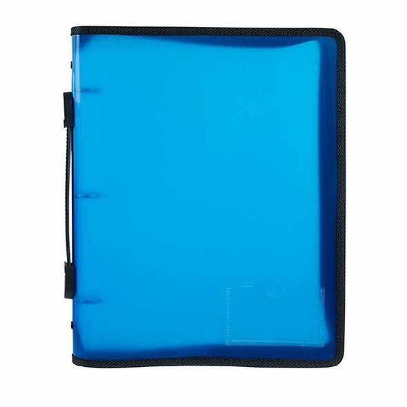 Marbig Zipper Binder With Handle 25mm 3o Blue X CARTON of 10 6780001