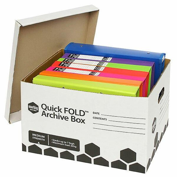Marbig Archive Box Quickfold Retail X CARTON of 10 80011R