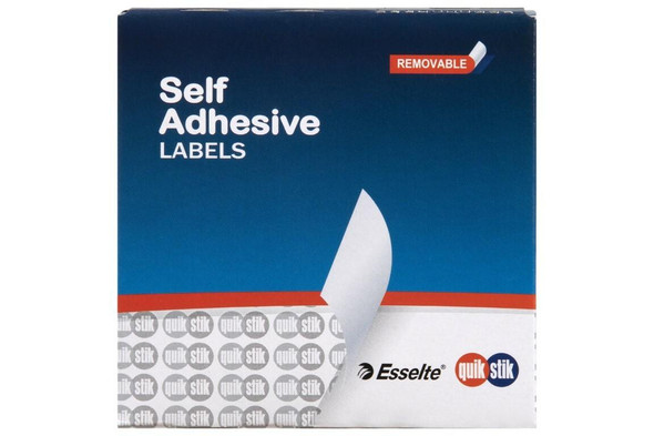 Quikstik Label Dispenser Rectangle 13x35mm White 700 Labels 80133RR